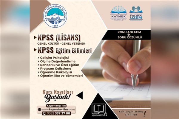 KAYMEK, KPSS’ye hazırlık kursu düzenliyor